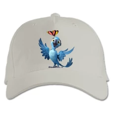 Baseball cap with Print Rio Butterfly - white