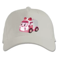 Baseball cap with Print Robocar Poli Amber Roboven - white