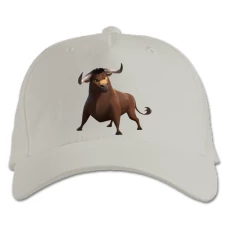 Бейсболка с принтом Фердинанд Бык - белая