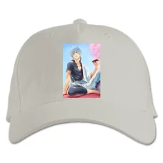 Baseball cap with Print Gintama Gintoki Sakata - white