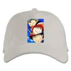 Baseball cap with Print Gintama Main Heroes - white
