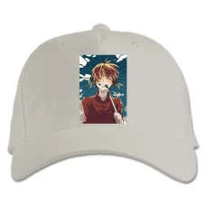 Baseball cap with Print Gintama Kagura Art - white