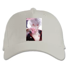 Baseball cap with Print Gintama Hero Gintoki Sakata - white