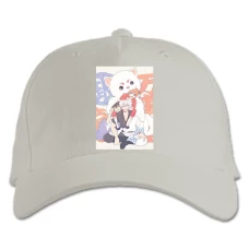 Baseball cap with Print Gintama Funny Heroes - white