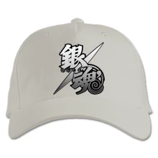 Baseball cap with Print Gintama Logo - white