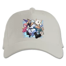 Baseball cap with Print Gintama Main Characters - white
