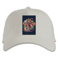 Baseball cap with Print Rick And Morty Big Space Monster - white