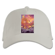 Baseball cap with Print Rick And Morty Space Traveling - white