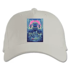 Baseball cap with Print Rick And Morty Dogs Planet - white