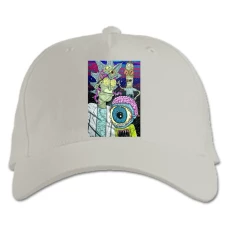 Baseball cap with Print Rick And Morty Monster Edition - white