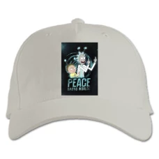Baseball cap with Print Rick And Morty Peace Among Worlds - white