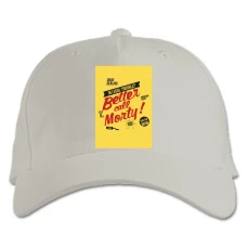 Baseball cap with Print Rick And Morty Better Call Morty - white