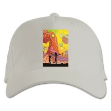 Baseball cap with Print Rick And Morty Space Travelers - white