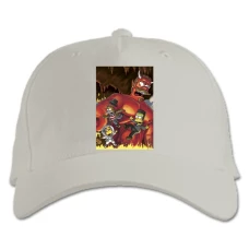 Baseball cap with Print The Simpsons Halloween Edition - white