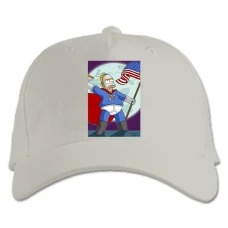 Baseball cap with Print The Simpsons Superhero Homer - white