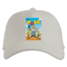 Baseball cap with Print The Simpsons Movie - white