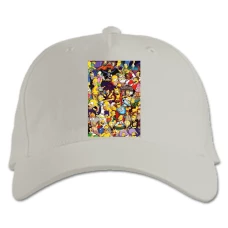 Baseball cap with Print The Simpsons Universe - white