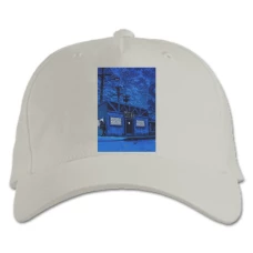 Baseball cap with Print The Simpsons Moes Bar - white