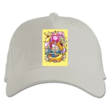 Baseball cap with Print Adventure Time Main Characters - white