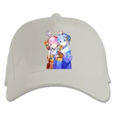 Baseball cap with Print Re Zero Rem And Ram Girls Print - white