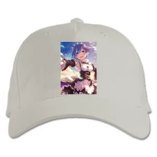 Baseball cap with Print Re Zero Rem Girl Hero - white