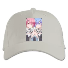 Baseball cap with Print Re Zero Sisters - white