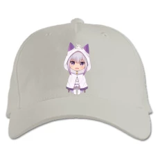 Baseball cap with Print Re Zero Neko Emilia - white