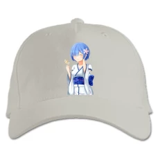 Baseball cap with Print Re Zero Smiling Rem - white