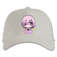 Baseball cap with Print Senpai Notice Me - white