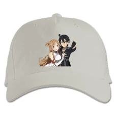 Baseball cap with Print Sword Art Online Kazuto Kirigaya With Asuna - white