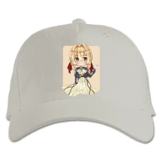 Baseball cap with Print Violet Evergarden Cute Girl - white
