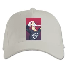 Baseball cap with Print Food Wars Shokugeki No Soma Soma Yukihira - white
