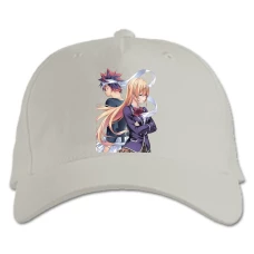 Baseball cap with Print Food Wars Shokugeki No Soma Main Heroes - white