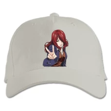 Baseball cap with Print Food Wars Shokugeki No Soma Girl Print - white