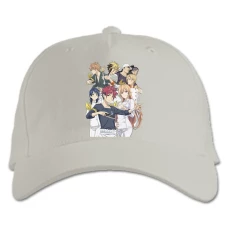 Baseball cap with Print Food Wars Shokugeki No Soma Heroes Print - white