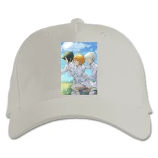 Baseball cap with Print The Promised Neverland Heroes - white