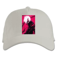 Baseball cap with Print Tokyo Ghoul Art Ken Kaneki - white