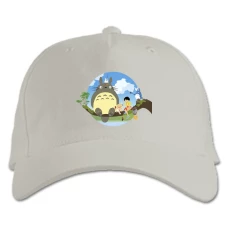 Baseball cap with Print Tonari No Totoro Funny Heroes - white