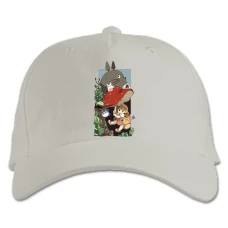 Baseball cap with Print Tonari No Totoro Amazing Heroes - white