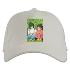 Baseball cap with Print Sen To Chihiro No Kamikakushi Heroes Haku And Chihiro - white