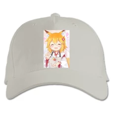 Baseball cap with Print Sewayaki Kitsune No Senko-San Hero - white