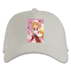 Baseball cap with Print Sewayaki Kitsune No Senko-San Print - white