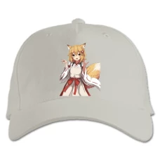 Baseball cap with Print Sewayaki Kitsune No Senko-San Girl Hero - white