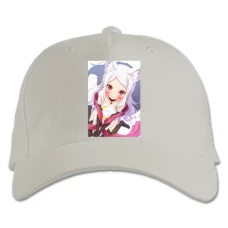 Baseball cap with Print Sewayaki Kitsune No Senko-San Cute Girl - white