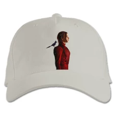 Baseball cap with Print The Hunger Games Katniss Everdeen In Red - white