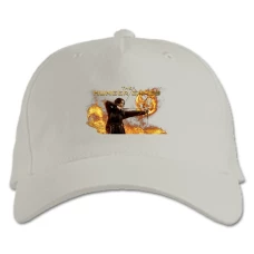 Baseball cap with Print The Hunger Games Katniss Everdeen Fire Logo - white