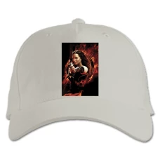 Baseball cap with Print The Hunger Games Katniss Everdeen Archer - white
