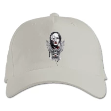 Baseball cap with Print The Hunger Games Katniss Everdeen Art - white