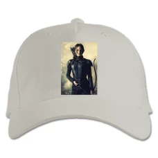 Baseball cap with Print The Hunger Games Katniss Everdeen In Black - white