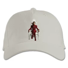 Baseball cap with Print The Hunger Games Katniss Everdeen Throne - white